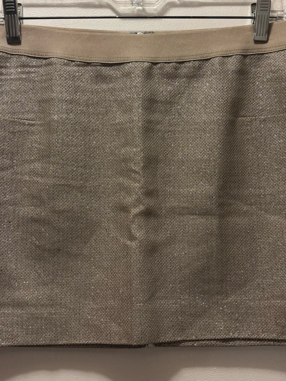Victoria's Secret Vintage Metallic Gold/Cream Mini Skirt, Size 6
